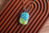 Spring Day Fused Glass and Copper Wire Wrapped Tree of Life Pendant