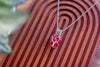 Sterling Silver Tree of Life Pendant with Red Fused Glass