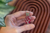 Sterling Silver Tree of Life Pendant with Red Fused Glass