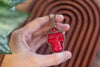 Red Skull with Copper Wire Wrapping