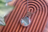 Copper Wire Wrapped Pendant with Glittery Stardust Fused Glass