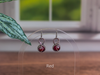 Sterling Silver Earrings with Fused Glass Accents (Multiple Options)